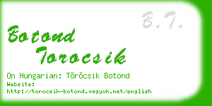 botond torocsik business card