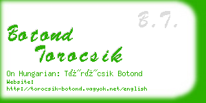 botond torocsik business card